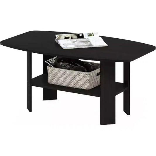 Summit Adventure Minimalist Style Coffee Table, Modern Espresso Table, Living Room Small Coffee Table