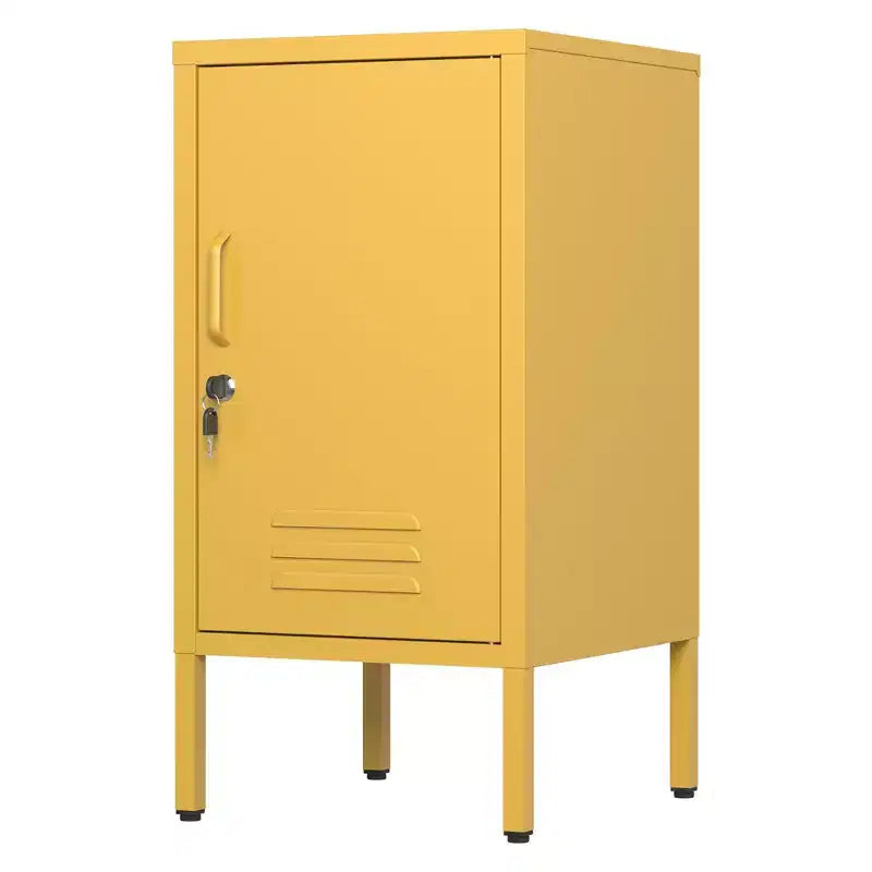 Table d'appoint casier en métal vert/orange/rose/violet – Armoire de rangement à 1 porte avec étagère réglable, conception anti-basculement
