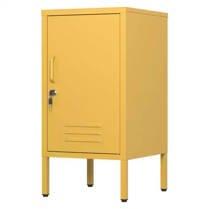 Table d'appoint casier en métal vert/orange/rose/violet – Armoire de rangement à 1 porte avec étagère réglable, conception anti-basculement