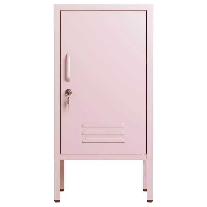 Table d'appoint casier en métal vert/orange/rose/violet – Armoire de rangement à 1 porte avec étagère réglable, conception anti-basculement