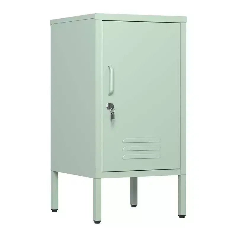 Table d'appoint casier en métal vert/orange/rose/violet – Armoire de rangement à 1 porte avec étagère réglable, conception anti-basculement