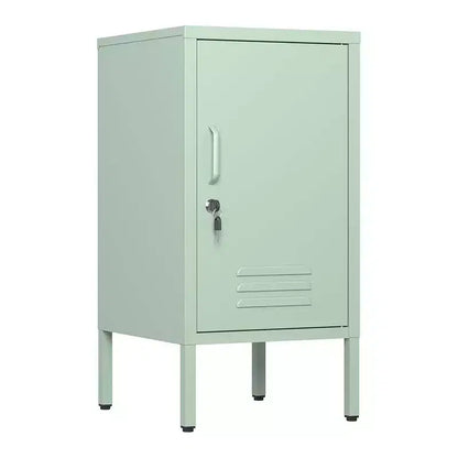 Table d'appoint casier en métal vert/orange/rose/violet – Armoire de rangement à 1 porte avec étagère réglable, conception anti-basculement