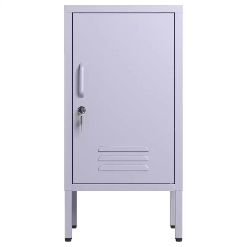 Table d'appoint casier en métal vert/orange/rose/violet – Armoire de rangement à 1 porte avec étagère réglable, conception anti-basculement