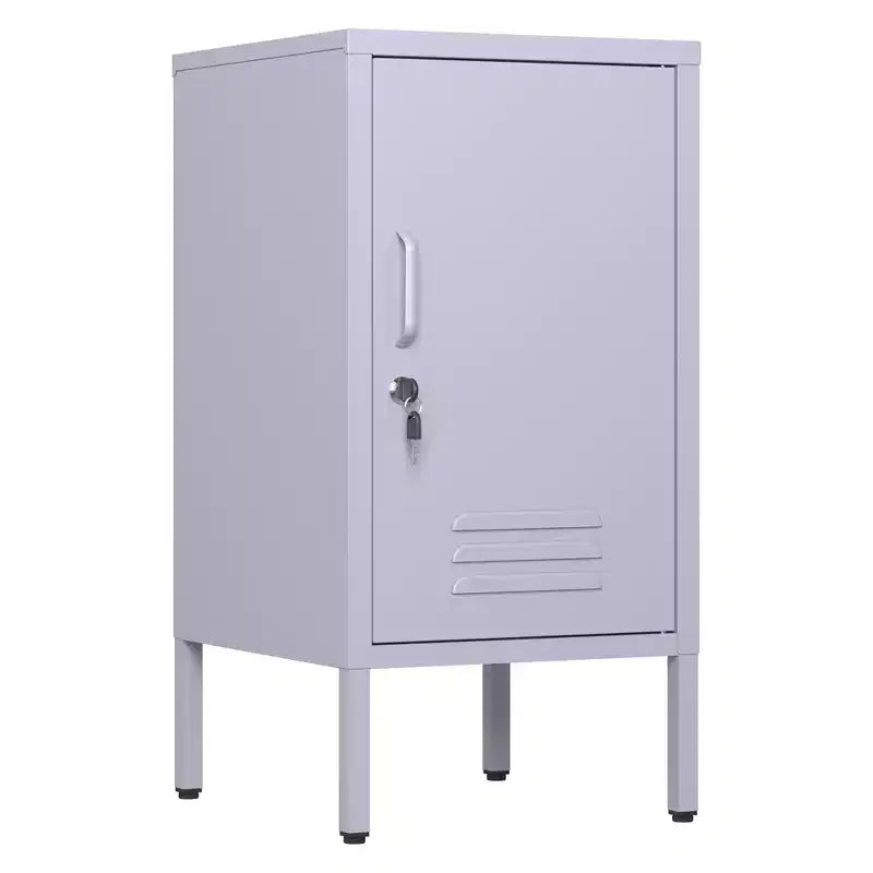 Table d'appoint casier en métal vert/orange/rose/violet – Armoire de rangement à 1 porte avec étagère réglable, conception anti-basculement