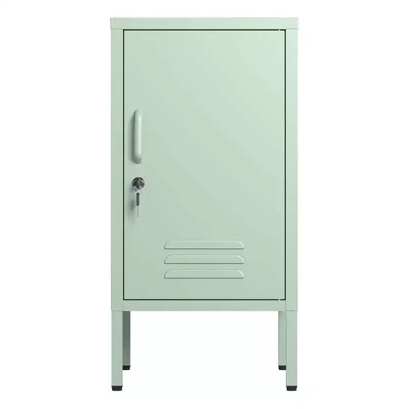 Table d'appoint casier en métal vert/orange/rose/violet – Armoire de rangement à 1 porte avec étagère réglable, conception anti-basculement