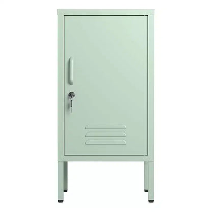 Table d'appoint casier en métal vert/orange/rose/violet – Armoire de rangement à 1 porte avec étagère réglable, conception anti-basculement