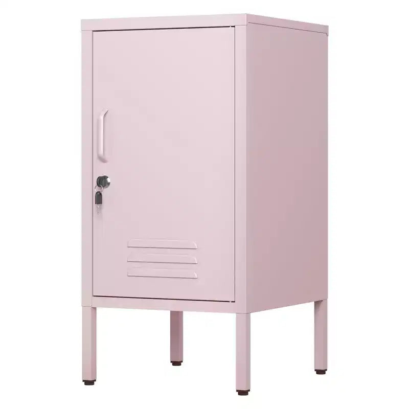 Table d'appoint casier en métal vert/orange/rose/violet – Armoire de rangement à 1 porte avec étagère réglable, conception anti-basculement