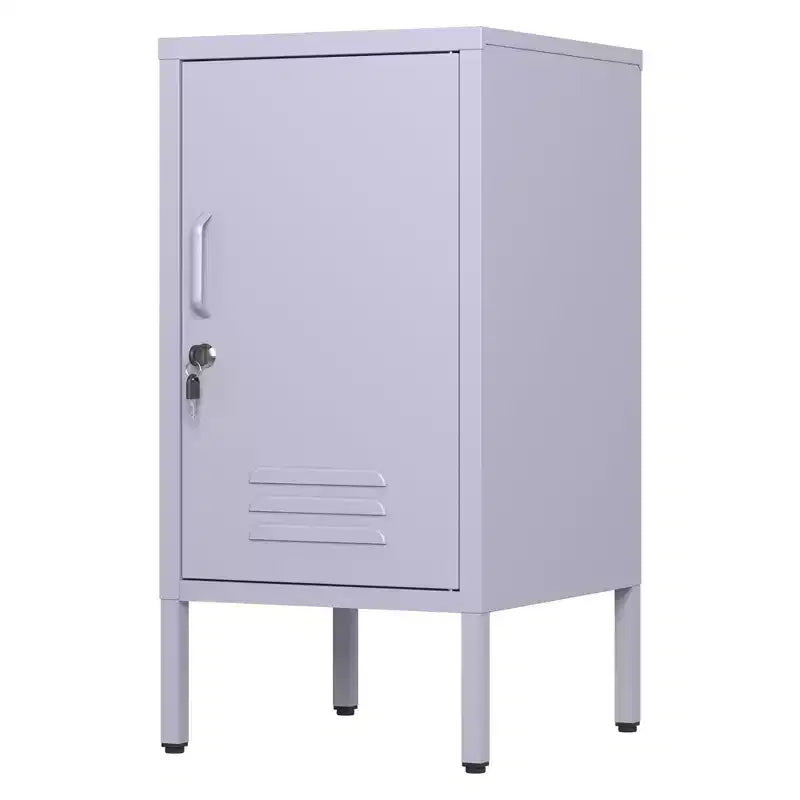 Table d'appoint casier en métal vert/orange/rose/violet – Armoire de rangement à 1 porte avec étagère réglable, conception anti-basculement