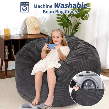 Pouf et lit convertible 2-en-1 gris foncé / gris clair / bleu marine – 2 places