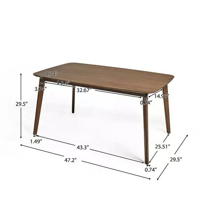 Chêne/Thé Vert, Ensemble de salle à manger 5 pièces, style Mid-Century, 4 places