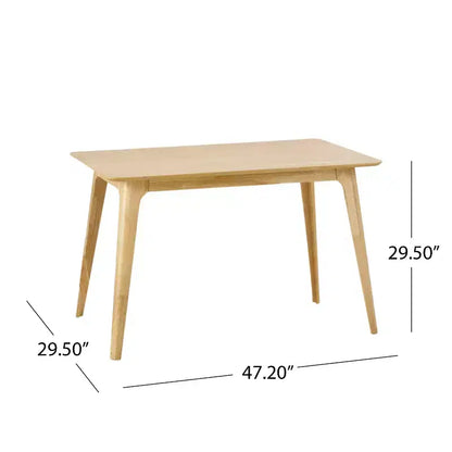 Chêne/Thé Vert, Ensemble de salle à manger 5 pièces, style Mid-Century, 4 places