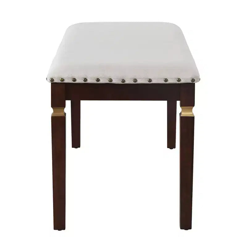 Ensemble de table à manger rectangulaire noire / espresso, rembourrée, 6 places