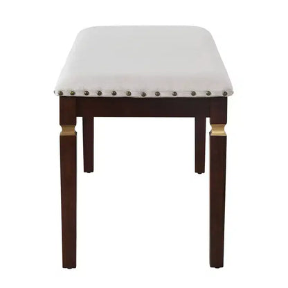 Ensemble de table à manger rectangulaire noire / espresso, rembourrée, 6 places