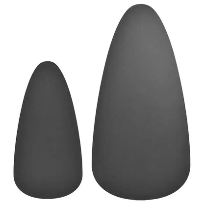 Lot de 2 tables basses ovales noires – Style scandinave à 3 pieds
