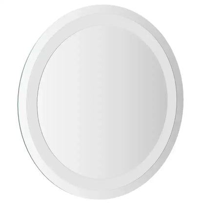 Miroir mural rond à DEL blanc, verre, assemblage par 1 personne
