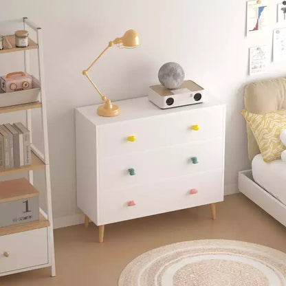 Commode en bois multicolore/blanche – 3 ou 4 tiroirs