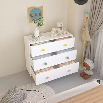 Commode en bois multicolore/blanche – 3 ou 4 tiroirs