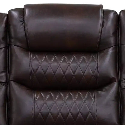 Fauteuil inclinable électrique en cuir marron, monoplace, dossier réglable