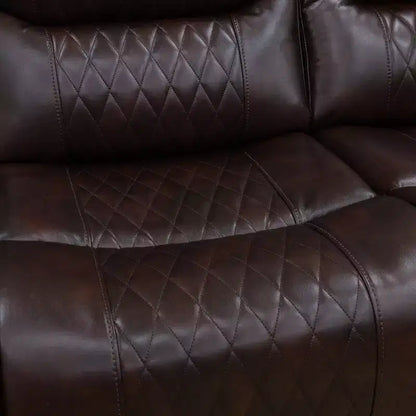 Fauteuil inclinable électrique en cuir marron, monoplace, dossier réglable