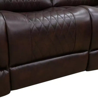Fauteuil inclinable électrique en cuir marron, monoplace, dossier réglable