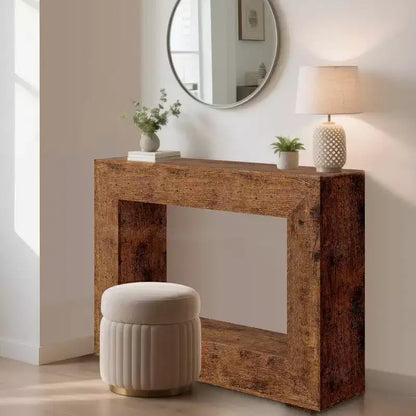Console de style ferme marron clair/rustique avec 2 étagères ouvertes, 1 pièce