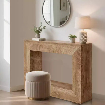 Console de style ferme marron clair/rustique avec 2 étagères ouvertes, 1 pièce