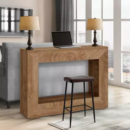 Console de style ferme marron clair/rustique avec 2 étagères ouvertes, 1 pièce