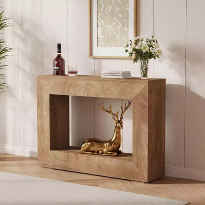 Console de style ferme marron clair/rustique avec 2 étagères ouvertes, 1 pièce
