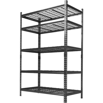 Étagère de rangement en métal à 5 niveaux, argentée – Réglable, pour 1 à 2 personnes
