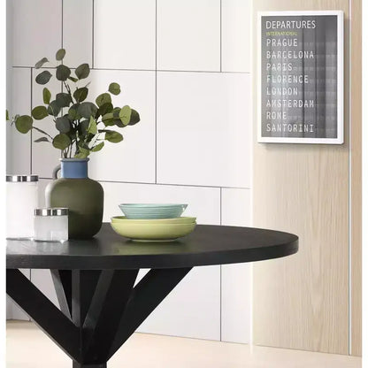 Table à manger ronde noire / marron avec pied central en X, 4 places