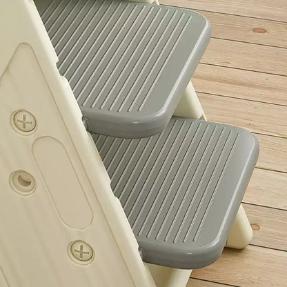 Chaise haute et tour d'apprentissage 3-en-1 pour tout-petit, blanc et anthracite/gris/vert, 1 enfant