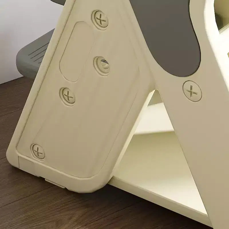 Chaise haute et tour d'apprentissage 3-en-1 pour tout-petit, blanc et anthracite/gris/vert, 1 enfant