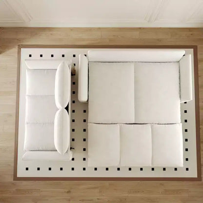 Canapé-lit convertible en velours beige/noir/vert, futon 2 places avec lit gigogne