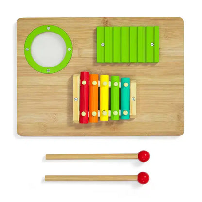 Table d'activité et sensorielle 2-en-1 pour enfant en bois naturel, 1 place
