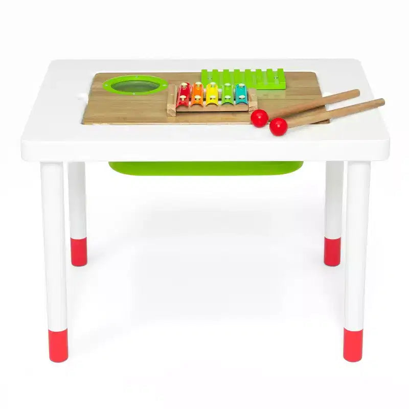 Table d'activité et sensorielle 2-en-1 pour enfant en bois naturel, 1 place