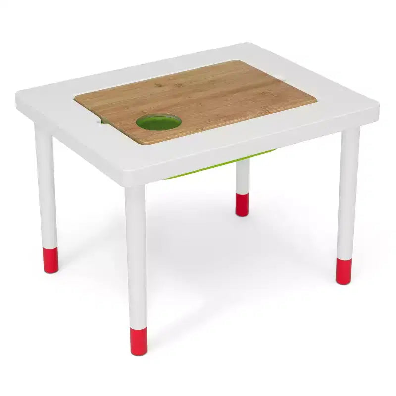 Table d'activité et sensorielle 2-en-1 pour enfant en bois naturel, 1 place